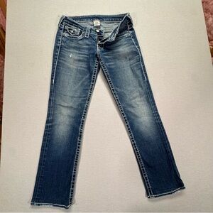 True Religion Brand Jeans Women’s Size 26 Blue Straight Leg Denim Made USA